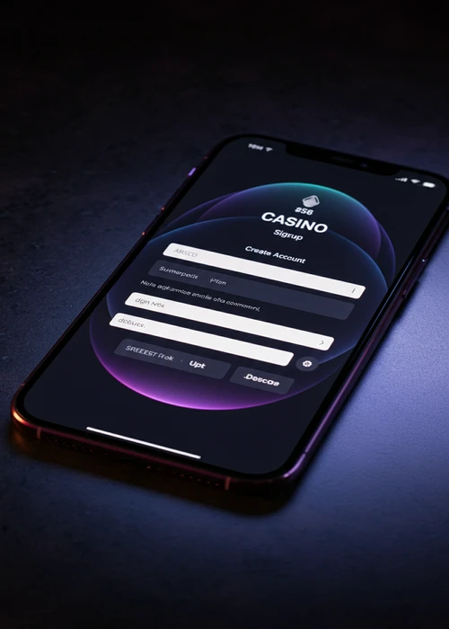 Screenshot of the Lucky Mate Casino registration form on a mobile device, showing the initial input fields.